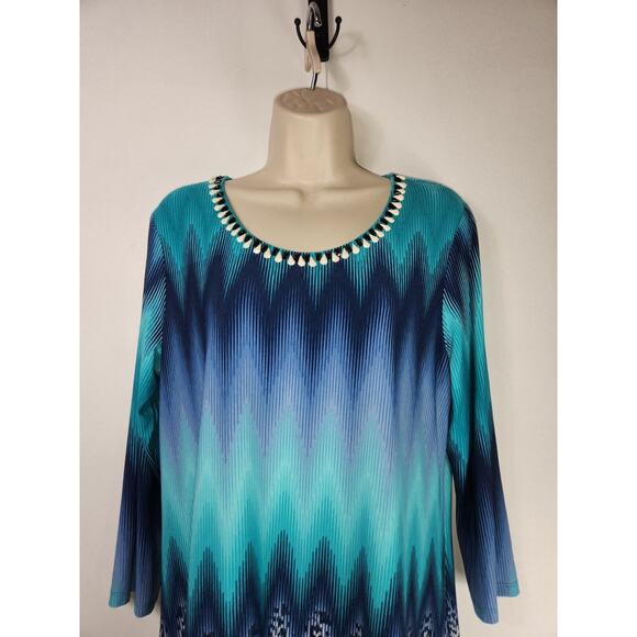 Ruby Rd‎ Top Womens Size M 3/4 Sleeve Pullover $54 - Picture 2 of 7